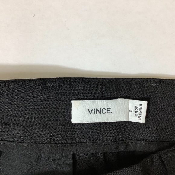 Vince Black Wool Blend Side Strapping Pants 8 - Picture 4 of 7